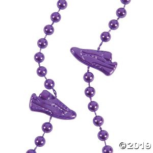 Walk All Night Purple Awareness Bead Necklaces (24 Piece(s))