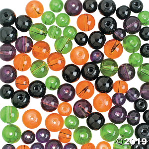 Halloween Colored Round Beads - 8mm (200 Piece(s))