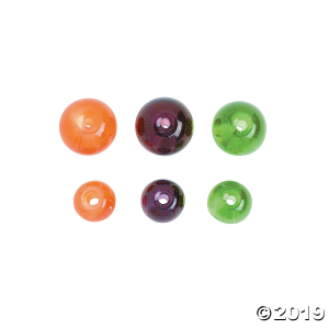 Halloween Colored Round Beads - 8mm (200 Piece(s))