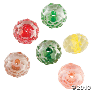 Striped Crystal Faceted Fall Beads - 8mm (100 Piece(s))