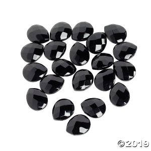 Black Briolette Faceted Beads - 15mm (24 Piece(s))