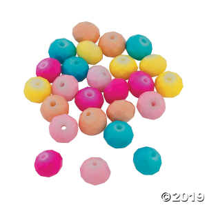 Easter Pastel Rondelle Beads - 6mm x 9mm (24 Piece(s))