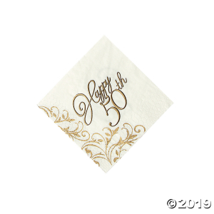 50th Anniversary Beverage Napkins (16 Piece(s))