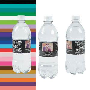 Custom Photo Wedding Water Bottle Labels (50 Piece(s))