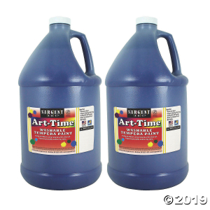 Sargent Art® Art-Time® Washable Tempera Paint, Gallon, Blue, Pack of 2 (2 Piece(s))