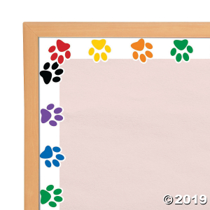 Paw Print Bulletin Board Borders (Per Dozen)