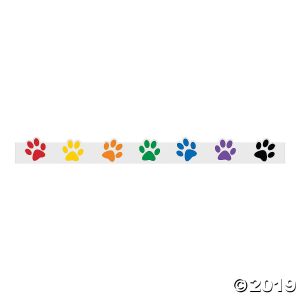 Paw Print Bulletin Board Borders (Per Dozen)