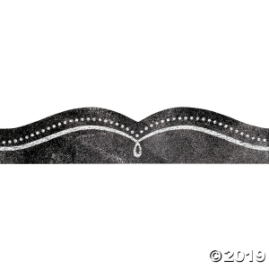 Dotted Swirl Chalkboard Bulletin Board Borders (Per Dozen)