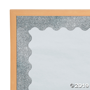 Carson-Dellosa® Silver Glitter Scalloped Bulletin Board Borders (1 Set(s))