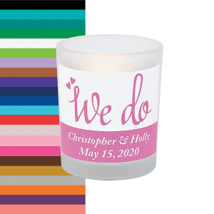 Personalized We Do Votive Candle Holders (Per Dozen)