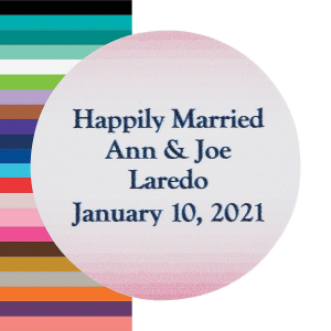 Personalized Ombre Pattern Wedding Favor Stickers (144 Piece(s))