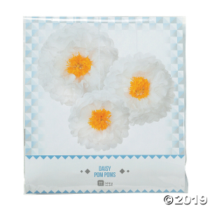 Daisy Hanging Tissue Paper Pom-Pom Decorations (3 Piece(s))