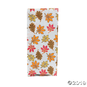 Fall Leaf Cellophane Bags (Per Dozen)