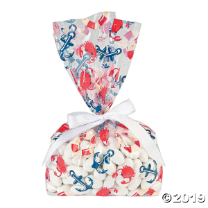 Nautical Baby Shower Cellophane Bags (Per Dozen)