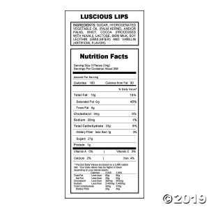 Foil-Wrapped Lips Chocolate Candy (33 Piece(s))