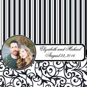 Custom Photo Black & White Wedding Chocolate Candy Bars (Per Dozen)