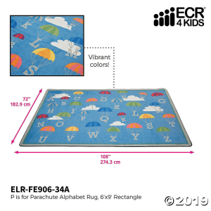 P is for Parachute Activity Rug - 6ft x 9ft Rectangle (1 Unit(s))