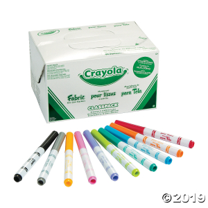 10-Color Crayola® Fabric Marker Classpack - 80 pcs