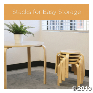 ECR4Kids Bentwood Table and Stool Set for Kids, Natural (5-Piece Set) (1 Unit(s))