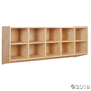 10-Section Birch Hanging Coat Locker with Bins - Clear (1 Unit(s))