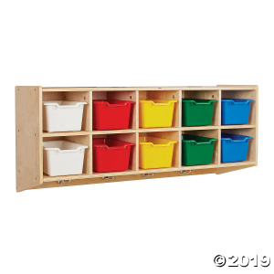 10-Section Birch Hanging Coat Locker with Bins - Assorted (1 Unit(s))