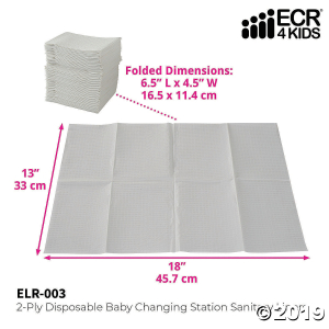 2-Ply Disposable Baby Changing Station Sanitary Liners 13in x 18in 500-Pack (1 Unit(s))