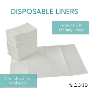 2-Ply Disposable Baby Changing Station Sanitary Liners 13in x 18in 500-Pack (1 Unit(s))