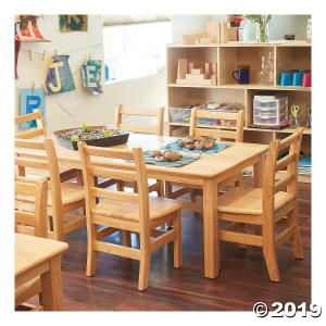 10in Three Rung Ladderback Chair - Assembled - 2PK (2 Unit(s))