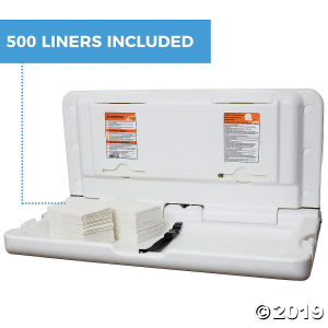 Horizontal Diaper Changing Station with 500 Disposable Sanitary Liners (1 Unit(s))