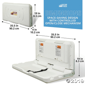 Horizontal Diaper Changing Station with 500 Disposable Sanitary Liners (1 Unit(s))