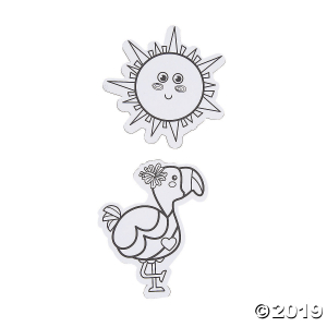 Color Your Own Summer Magnets (Per Dozen)