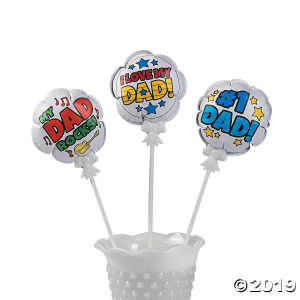Color Your Own Self-Inflating Father's Day Mylar Balloons (Per Dozen)