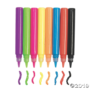 Neon Assorted Colors Fabric Paint Pens - Set of 24 (24 Piece(s))