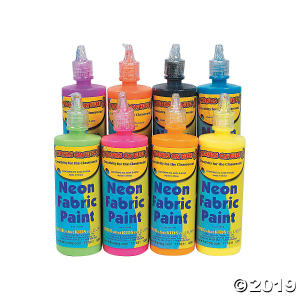 4-oz. Neon Assorted Colors Fabric Paints - Set of 8 (8 Piece(s))