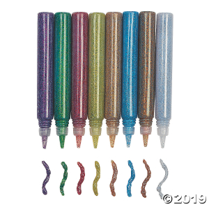 15 ml Glitter Assorted Colors Fabric Paint Pens - Set of 24 (24 Piece(s))