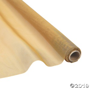 Gold Voile Sheer Fabric Roll (1 Roll(s))