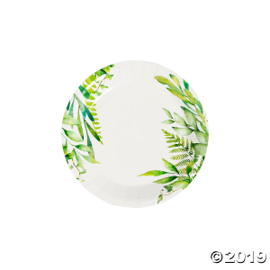 Spring Greenery Paper Dessert Plates (8 Piece(s))