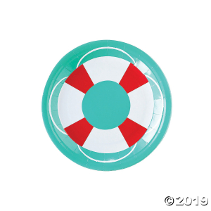 My Mind's Eye Pool Party Preserver Paper Dinner Plates (Per Dozen)