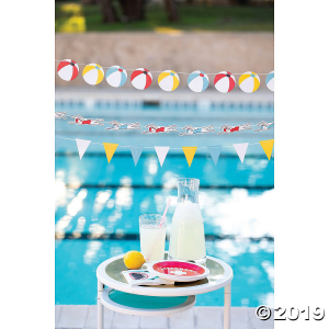 My Mind's Eye Pool Party Preserver Paper Dinner Plates (Per Dozen)