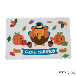 Thanksgiving Placemat Craft Kit (Makes 12)