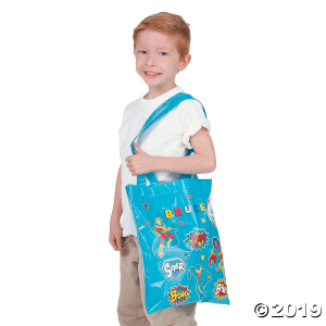 Superhero Laminated Tote Bag Craft Kit (Makes 6)