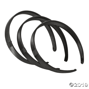 Black Fabric Headbands (6 Piece(s))