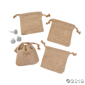 Mini Burlap Drawstring Bags (Per Dozen)