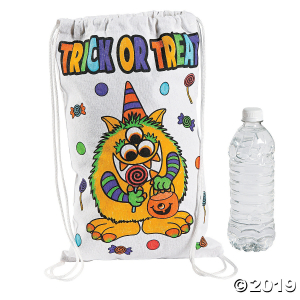 Color Your Own Medium Trick-or-Treat Drawstring Bags (Per Dozen)