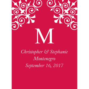 Monogrammed Wedding Lip Covers (Per Dozen)