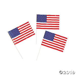 Small Plastic American Flags (72 Piece(s))
