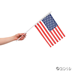 Medium Cloth American Flags - 11 1/2" x 7 1/2 (Per Dozen)