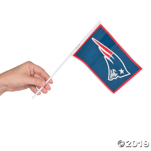 Small Plastic NFL® New England Patriots Flags (Per Dozen)