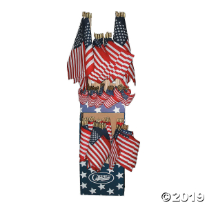 Bulk American Flags with Display (240 Piece(s))