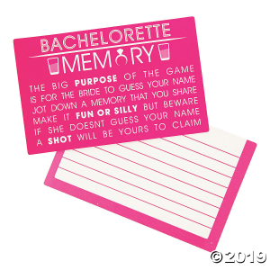 Bachelorette Party Memory Game (1 Unit(s))